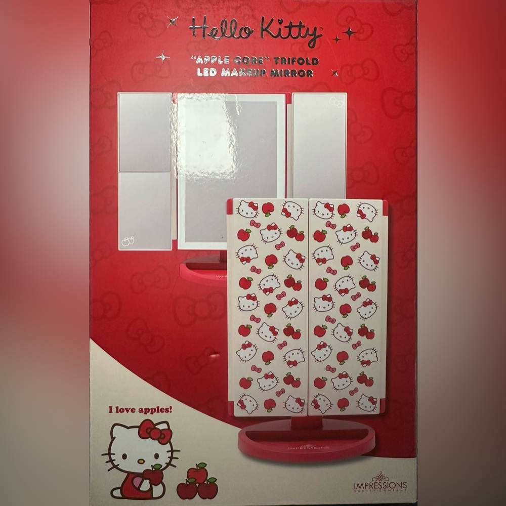 Hello Kitty Red and White LED Makeup Mirror